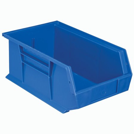 QUANTUM STORAGE SYSTEMS Hanging & Stacking Storage Bin, 8-1/4 in x 13-5/8 in x 6 in, Blue QUS241BL